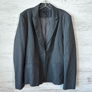 LONG TALL SALLY 2 Button Pinstripe Blazer Jacket 18 Gray